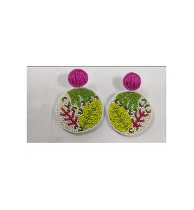 ต่างหูกระต่ายแฮนด์เมดสุดฮิตปี 2025 ต่างหูห้อยรูปกระต่ายการ์ตูนน่ารักประดับดอกไม้สำหรับผู้หญิงจากอินเดีย - Product Image 1