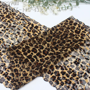 Populaire imprimé léopard 22CM haute qualité Spandex Nylon élastique dentelle garniture doux imprimé Stretch maille dentelle tissu pour sous-vêtements Sexy - Product Image 6