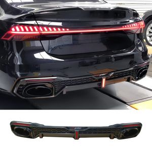 Difusor Trasero Rs7 con Tubo de Escape de Fibra de Carbono para <span class=keywords><strong>Audi</strong></span> <span class=keywords><strong>A7</strong></span> S7 A7l 2019 2020 2021 2022 <span class=keywords><strong>2023</strong></span> 2024 - Product Image 1