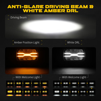 24V 12V LED No Dazzle Truck Spot Light 10 pouces 9 pouces Heavy Duty LED Driving Light Blanc Ambre DRL pour Auto Éclairage Extérieur