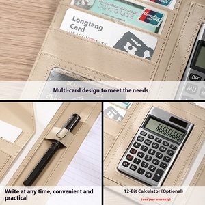 Porte-documents multifonctionnel en cuir A4 pour gestionnaire d'entreprise avec rangement pour tableau, idéal pour les ventes, les expositions, les signatures, motif sac - Product Image 4