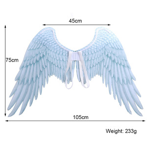 Ailes d'ange en plumes d'aigle, accessoires de costume populaires pour garçons et filles, grande taille, pour carnaval, Mardi Gras, Halloween, vente chaude HP - Product Image 3