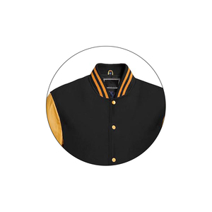 Chaqueta con letras de invierno personalizada, Mangas de cuero de alta calidad, chaquetas con letras de béisbol universitarias para hombres - Product Image 3