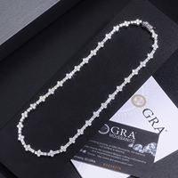 Collier Tennis en Argent 925 avec Pierres Scintillantes GRA Moissanite pour Bijoux de Mode de Luxe Collier de Bijoux de Mode