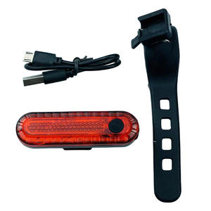 Feu arrière de vélo rechargeable 7288, lumière LED USB rouge bleu blanc, 4 modes, étanche IPX4, accessoire de cyclisme - Product Image 5