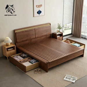 Cama de almacenamiento de madera de tamaño completo, nueva, moderna, para dormitorio, fabricada en fábrica, la más barata, con logotipo personalizado, gran stock, envío inmediato. - Product Image 6