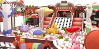 Centre de divertissement familial pour enfants, parc intérieur, espace de jeu intérieur sur le thème de l'espace, design personnalisé pour enfants