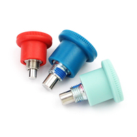 Piston d'indexage en acier inoxydable M6 M8 M10, personnalisé OEM, avec bouton noir, mini-piston d'indexage, corps en acier inoxydable, broches d'indexage
