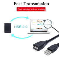 Câble d'extension USB 2.0 mâle à femelle câble d'extension USB 3.0 à vitesse rapide câble étendu pour ordinateur portable PC USB A extension