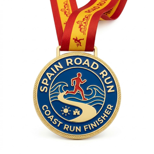 Medalla de Corredor de la <span class=keywords><strong>Costa</strong></span> Brava, Tossa de <span class=keywords><strong>Mar</strong></span>, Maratón, Medalla de Alta Calidad Personalizada, Medallas de Finalista del Maratón de la <span class=keywords><strong>Costa</strong></span> de España - Product Image 2
