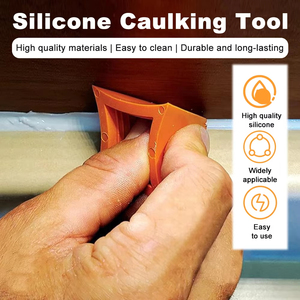 Outil de calfeutrage en silicone réutilisable, outil de finition et de lissage du calfeutrage, applicateur de calfeutrage pour l'élimination des joints de carrelage et de fenêtres - Product Image 5