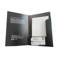 Carpeta de presentación ecológica personalizada con ranuras para tarjetas y bolsillos Encuadernación perfecta Tamaño personalizado para almacenamiento de folletos