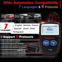 OBD2 Black MS309 Auto Scanner Plastic OBD II Lector de código de coche y herramienta de diagnóstico para vehículos múltiples