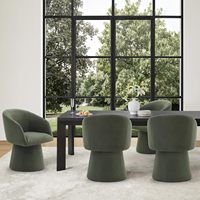 Chaise de salle à manger pivotante Fauteuil d'appoint moderne pour bureau Salle à manger Vanité Chambre à coucher Salon Lecture Vert
