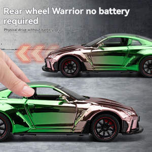 รถโมเดลอัลลอยด์ <span class=keywords><strong>GTR</strong></span> R35 ขนาด 1:22 พร้อมเสียง ไฟ ประตูเปิดได้ ใช้แบตเตอรี่ เหมาะสำหรับทุกวัย - Product Image 5