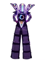 Costume de robot à écran LED chaud robe lumineuse vêtements lumineux à LED échasses costume de danse marcheur pour la performance sur scène de boîte de nuit