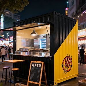 ร้านอาหารคาเฟ่แบบเคลื่อนที่ในตู้คอนเทนเนอร์ ดีไซน์ทันสมัย แข็งแรง ทนทาน เหมาะสำหรับครัวกลางแจ้ง - Product Image 3