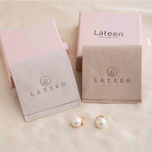 8*10cm Printed Suede Jewelry Packaging Flap Package Pouch <b>Gift</b> Custom Logo Microfiber Small Jewelry <b>Envelope</b> Suede Pouch - Product Image 3