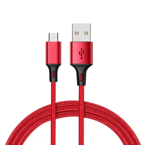 USB نوع C كابل سريعة تهمة USB سريع شحن الهاتف المحمول كابل بيانات مضفر النايلون Pvc السيليكون هاتف محمول كابلات