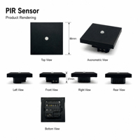 Tranrule Tuya Zigbee Sensor Gerak PIR Tipe 86 Panel Dinding Detektor Gerakan Manusia 8M 120 Derajat Keamanan Rumah Pintar