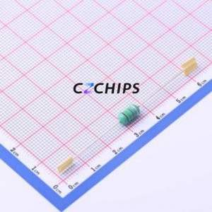 Inductor de Anillo de Color YAL0510-152K / Componente de Orificio Pasante (THT), D5xL12mm 1.5mH 10% 90mA 21.6Ohm - Product Image 1