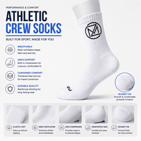 Chaussettes personnalisées OEM, faible MOQ, chaussettes de sport, chaussettes respirantes à séchage rapide, chaussettes athlétiques, chaussettes à semelle rembourrée, chaussettes de compression pour la remise en forme