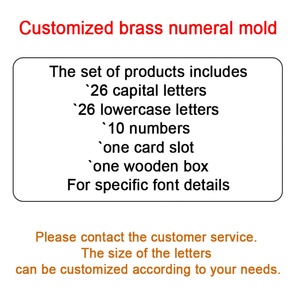 Moldes de Letras y Números de Latón para Grabado en Cuero, Fuentes Personalizables - Product Image 2