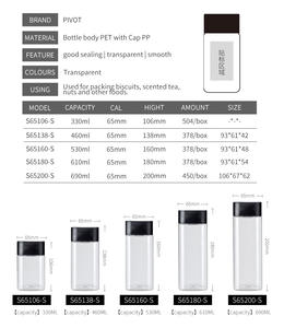 Tarro Cuadrado Transparente <span class=keywords><strong>de</strong></span> Plástico para <span class=keywords><strong>Especias</strong></span> con Tapas, 300ml 400ml 500ml 600ml, Contenedor <span class=keywords><strong>de</strong></span> Almacenamiento <span class=keywords><strong>de</strong></span> Alimentos para Empaque <span class=keywords><strong>de</strong></span> <span class=keywords><strong>Condimentos</strong></span> en Polvo - Product Image 5