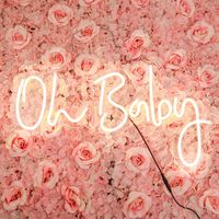 Desain Gratis Logo Kustom Lampu Neon LED Tanda Neon Nama Kustom Pribadi Tanpa Minimum Order Dropshipping Oh Baby Love Tanda Neon Kustom Lampu Neon LED