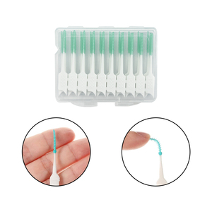 40 cepillos interdentales en bolsa de plástico para limpieza dental ortodóntica, cuidado bucal, cerdas de silicona para eliminar la placa - Product Image 3