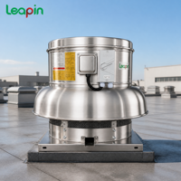 Ventilateur de toit radial Leapin 5500 CFM à pales courbées vers l'arrière avec pales en fonte 220V/380V pour systèmes d'extraction de fumée de cuisine d'hôtel
