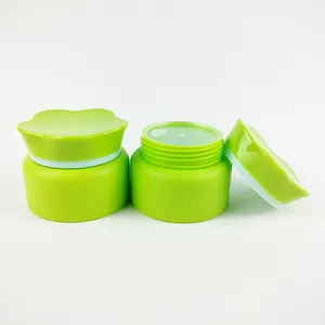 kundendefiniertes 50-g-PP-Krem-Glas hochwertiges matte grünes Kosmetik-Krem-Glas mit speziell geformtem Deckel
