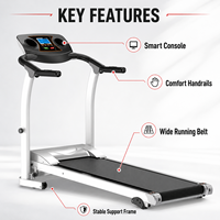 Tapis de Course Électrique Pliable Direct Usine, Machine de Marche Plate Silencieuse avec Écran LED, Équipement de Fitness à Domicile pour Perte de Poids, 150kg