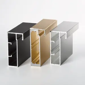 El mejor acabado, marco de aluminio Alu anodizado personalizado, perfiles de aluminio Alu decorativos para muebles