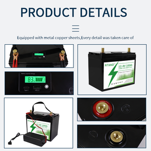 <span class=keywords><strong>Ritano</strong></span> plus récent 12V 50Ah 100Ah 200Ah 300Ah 400ah LiFePO4 batterie avec Smart BMS Lithium Power Golf Cart RV campeurs tout-terrain - Product Image 4