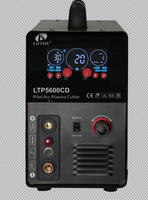 Mesin Pemotong Plasma CNC Portabel LOTOS Ltp5600cd Inverter 220V 15 mm dengan Kompresor Udara Terintegrasi