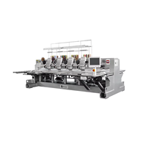 Machine à broder informatisée à 4 têtes et 12 aiguilles, multifonctionnelle pour casquettes, t-shirts, broderie plate, usage industriel