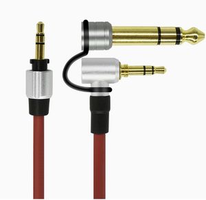 Kırmızı 3.5mm Stereo Ses Kablosu Kablosu AUX Kulaklık Stüdyo Kablosu <span class=keywords><strong>Dr</strong></span> Dre Solo/Pro/Mixr/Beats Kulaklıklar için Adaptör - Product Image 2