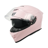 Casques intégraux FF936 avec coque aérodynamique rose mat, double visière, faible MOQ (100 pièces minimum)