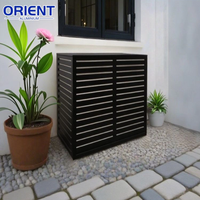 Couvercle décoratif pour climatiseur extérieur Chauffage en métal Couvercle mural extérieur pour climatiseur