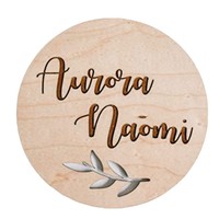 Décoration murale de Noël suspendue en bois, plaque de porte pour annonce de nouvelle de la maison, écologique, taille et forme personnalisables, option cadeau