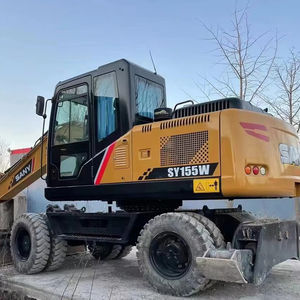 Excavadora de Ruedas Usada de Segunda Mano, Maquinaria para Movimiento de Tierras SANY SY155W en Venta - Product Image 1
