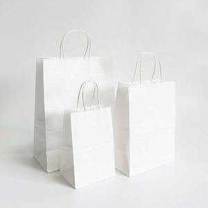 OEM <b>Cheap</b> Paper Bags Custom Logo Print Takeaway Restaurant Brown Kraft Paper Shopping Bag With Handle - Product Image 6