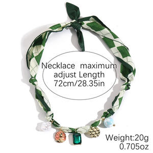 Avrupa ve Amerika'da Çok Satan Takı Uzun Kumaş Kolye Hafif Lüks Yüksek Kaliteli Çoklu Kolye Ucu İnci Rengi İpek Eşarp - Product Image 5