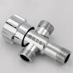 Válvula angular de doble salida Crane Crown de 1/2 pulgada (17 mm) para agua a temperatura normal, válvula de tres vías - Product Image 1