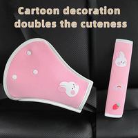 Accessoires de siège auto pour bébé INS super doux : Coussinets d'épaule Panda tendance et ensemble de housses en dentelle, multifonctionnels en forme de pomme pour sièges auto/poussettes