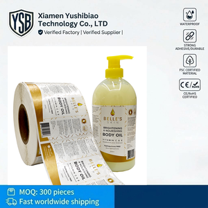 Etiquetas de Papel Holográfico Impermeables con Textura en Relieve YSB para Botellas de Vino, Estampado en Lámina Dorada, Etiquetas de Lujo para Botellas de Whisky - Product Image 1