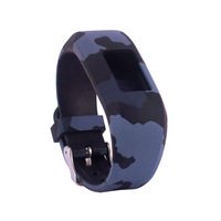 Bracelet de montre en silicone à imprimé camouflage, bracelet de remplacement pour Garmin Vivofit JR JR 2, bracelet de suivi d'activité pour enfants