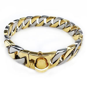 Unieke Rvs Goede Kwaliteit Gouden Ketting Link Sterkste Hond Ketting Kraag - Product Image 1