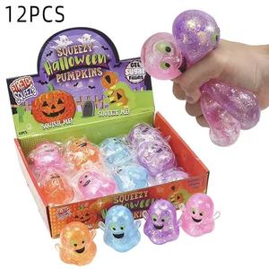 Botu Popular 12 piezas/caja Juguetes Blandos de Halloween, Lindos Fantasmas Sensoriales Antiestrés, Juguetes Blandos de Maltosa con Purpurina de Ascenso Lento - Product Image 6